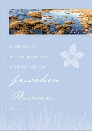Psalm-Card 'Frischen Wasser'