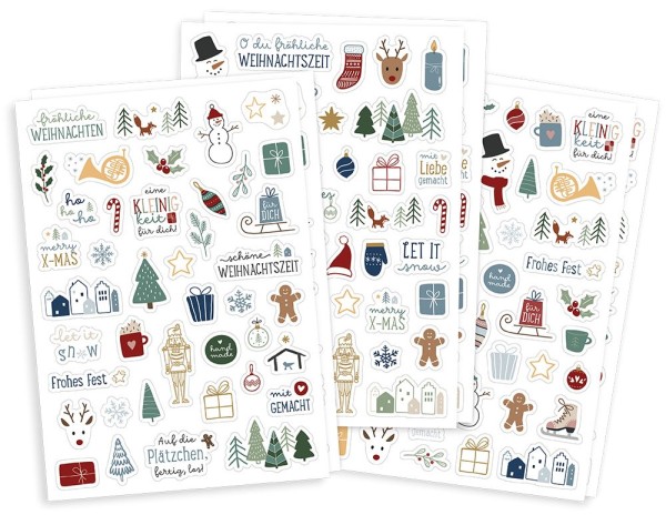 Sticker-Set 'Weihnachten' 6 Bögen