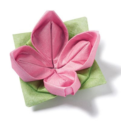 Servietten-Set 'Origami-Blüte'