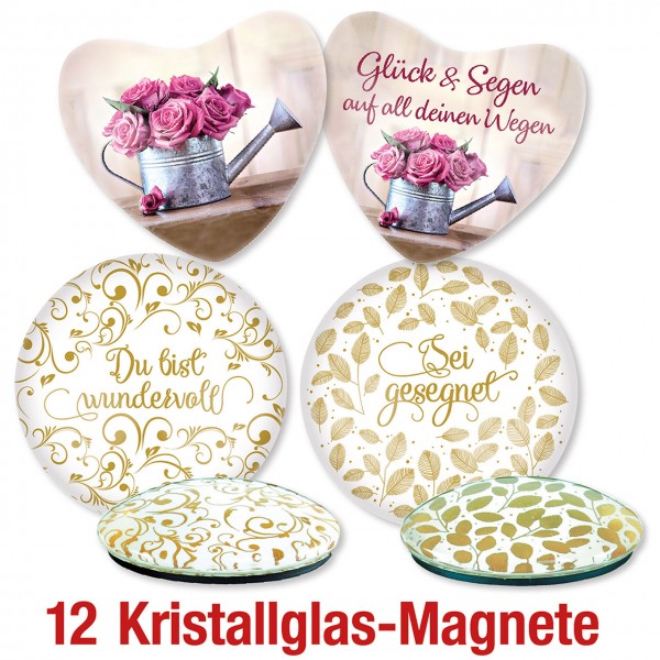 Paket 'Kristallglas-Magnete' 12 Ex.