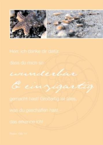 Psalm-Card 'Wunderbar & einzigartig'