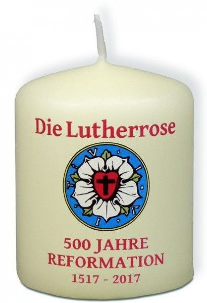 Kerze 6 cm 'Die Lutherrose'