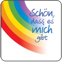 Magnet-Sticker 'Schön/mich' Regenbogen