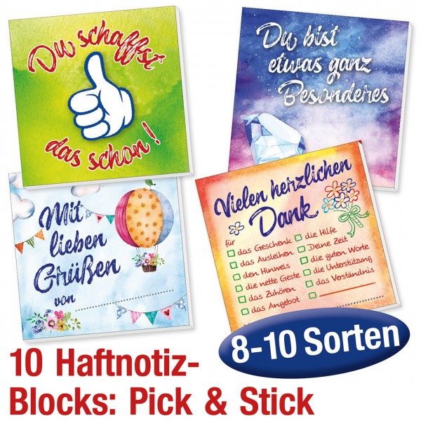 Paket Haftnotizen 'Pick & Stick' 10 Ex.