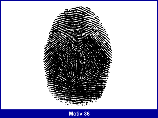 Motiv 36 - Fingerabdruck mit Kreuz