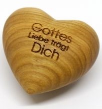Holzherz 'Gottes Liebe trägt Dich'