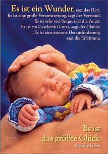 Faltkarte Geburt 'Es ist ein Wunder ...'