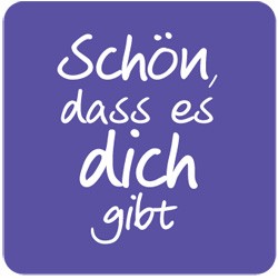 Magnet-Sticker 'Schön/dich' lila