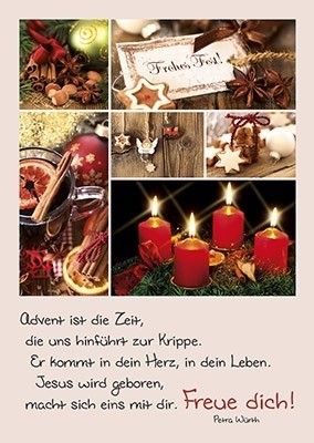 Postkarte 'Advent ist die Zeit' 4 Ex.